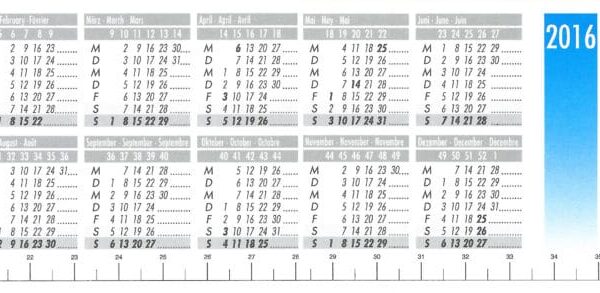 LÄUFER Ersatzkalenderstreifen 2025-27 45020 für Durella DS+Soft 580x66mm