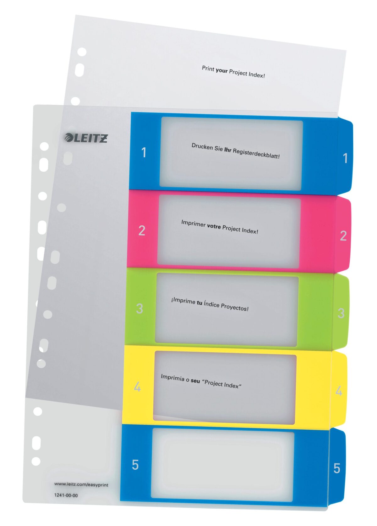 LEITZ Register PP WOW A4+ 12410000 multicolor 1-5 – Hochwertig & günstig bei ShopDeca