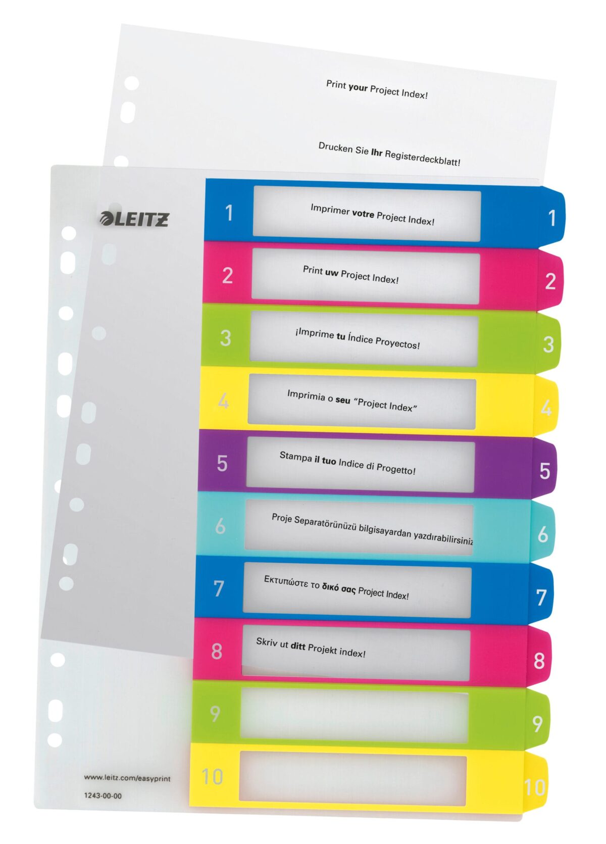 LEITZ Register PP WOW A4+ 12430000 mutlicolor 1-10 – Hochwertig & günstig bei ShopDeca