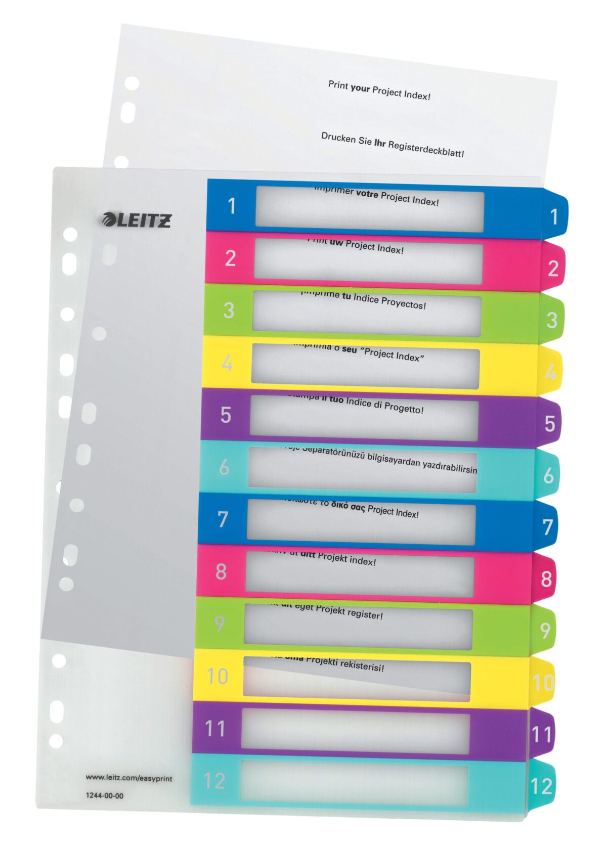LEITZ Register PP WOW A4+ 12440000 multicolor 1-12 – Hochwertig & günstig bei ShopDeca