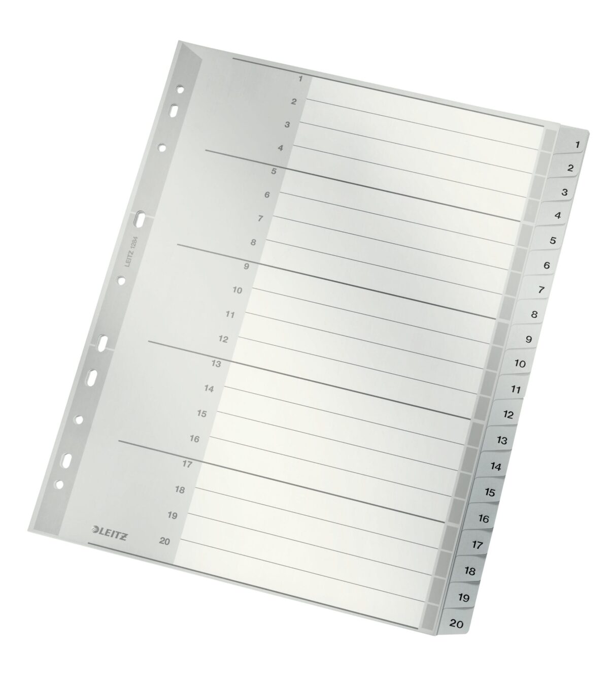 LEITZ Register PP A4 12840000 grau 1-20 – Hochwertig & günstig bei ShopDeca