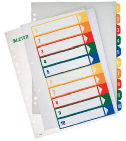 LEITZ Register PC-beschriftbar A4+ 12930000 multicolor 1-10