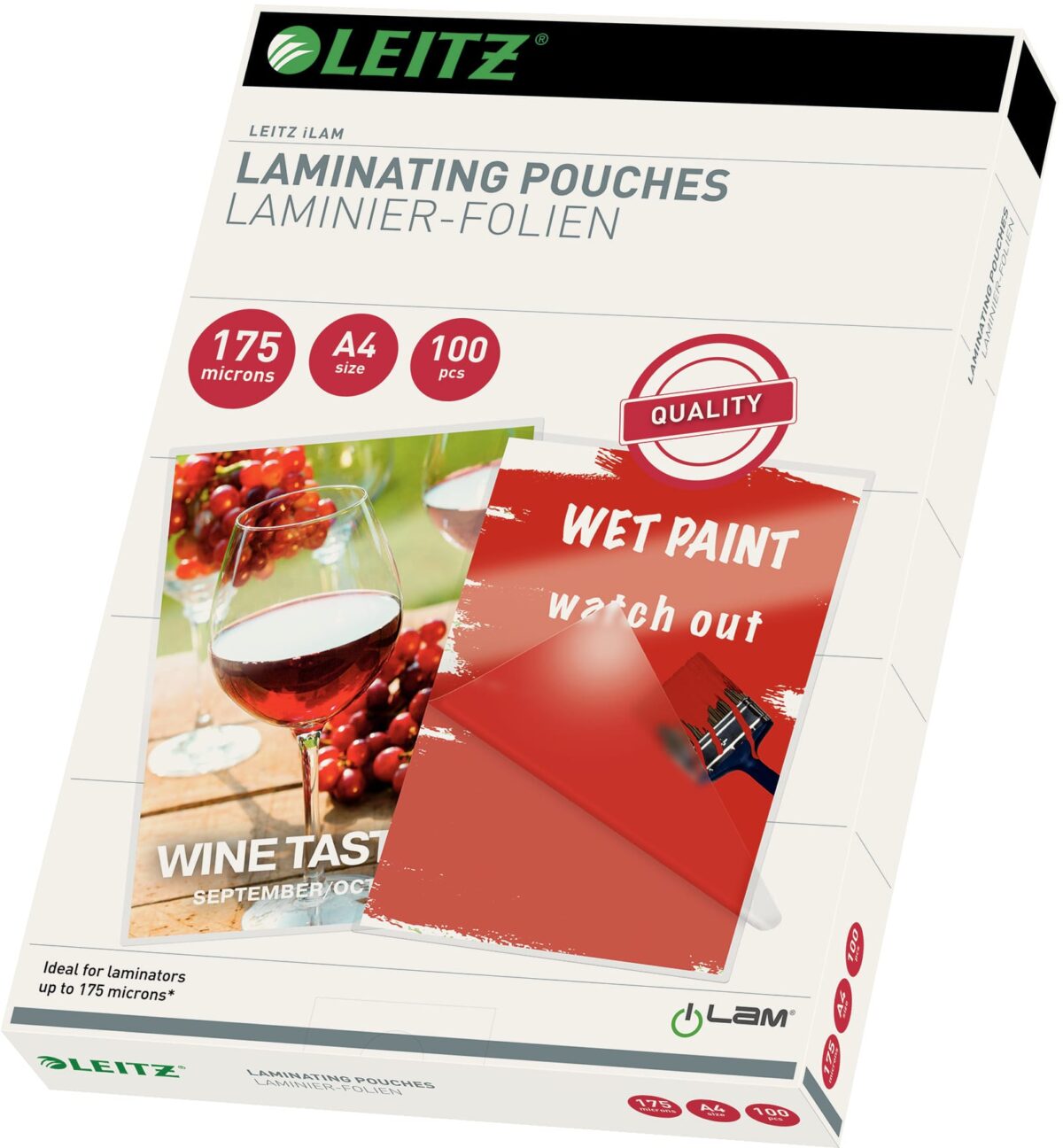 LEITZ Laminiertasche A4 16933 glanz, 175my 100 Stk – Hochwertig & günstig bei ShopDeca
