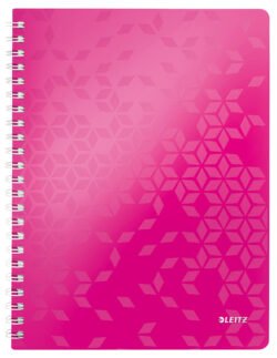 LEITZ Spiralbuch WOW PP A4 46370023 liniert, pink 80 Blatt