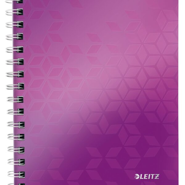 LEITZ Spiralbuch WOW PP A5 46390062 violett 80 Blatt