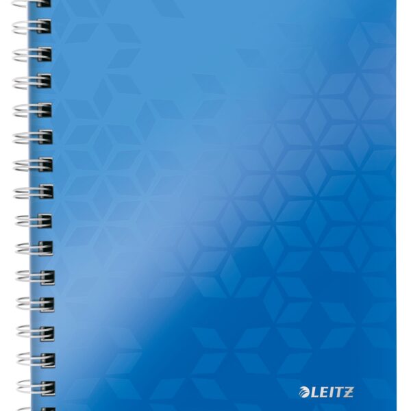 LEITZ Spiralbuch WOW PP A5 46390036 blau 80 Blatt