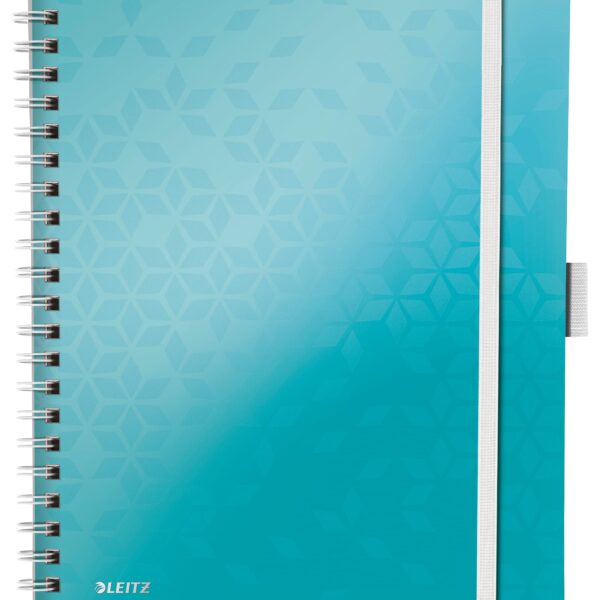 LEITZ Spiralbuch WOW A4 46440051 eisblau
