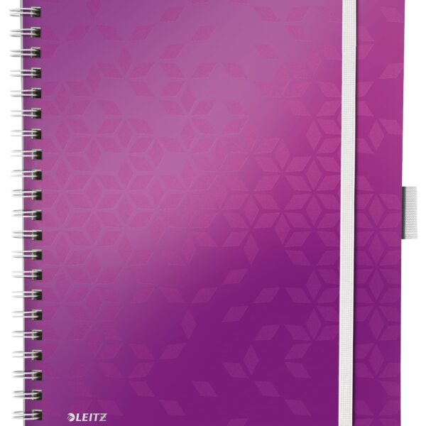 LEITZ Spiralbuch WOW PP A4 46450062 violett 80 Blatt