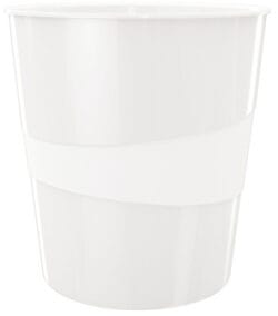 LEITZ Papierkorb WOW 15 Liter 52781001 perl weiss