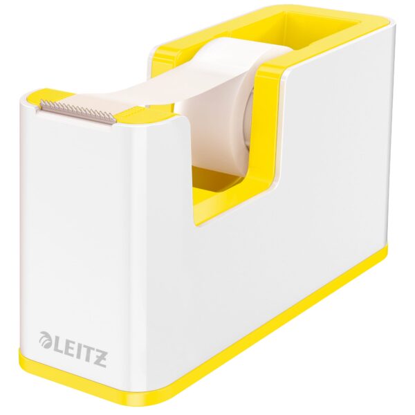 LEITZ Klebebandabroller WOW 19mmx33m 5364-10-16 weiss/gelb