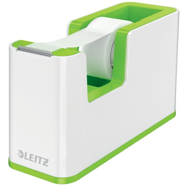 LEITZ Klebebandabroller WOW 19mmx33m 53641054 weiss/grün