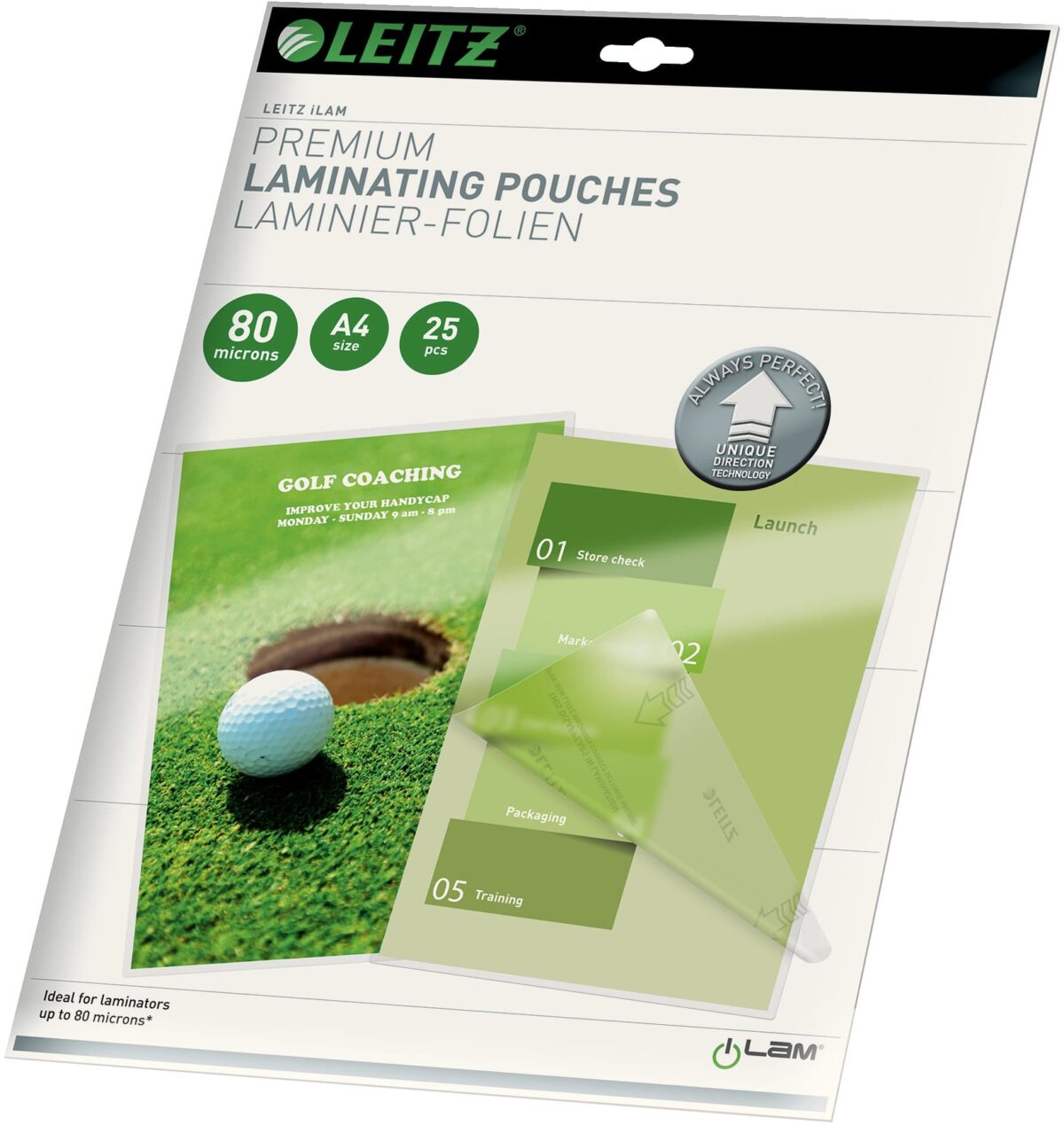 LEITZ Laminiertasche A4 74790000 glanz, 80my 25 Stk – Hochwertig & günstig bei ShopDeca