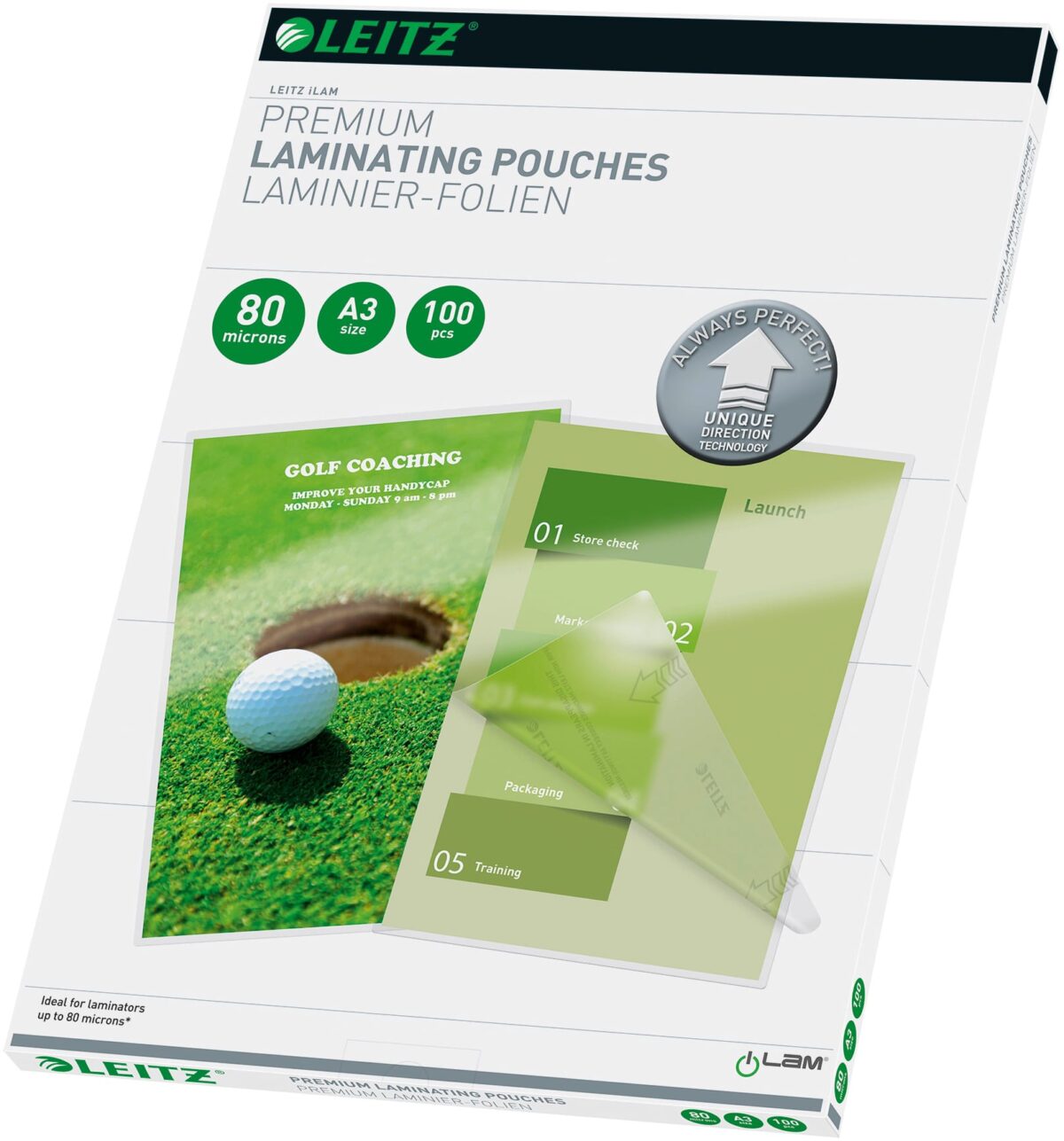LEITZ Laminiertasche A3 74850000 glanz, 80my 100 Stk – Hochwertig & günstig bei ShopDeca