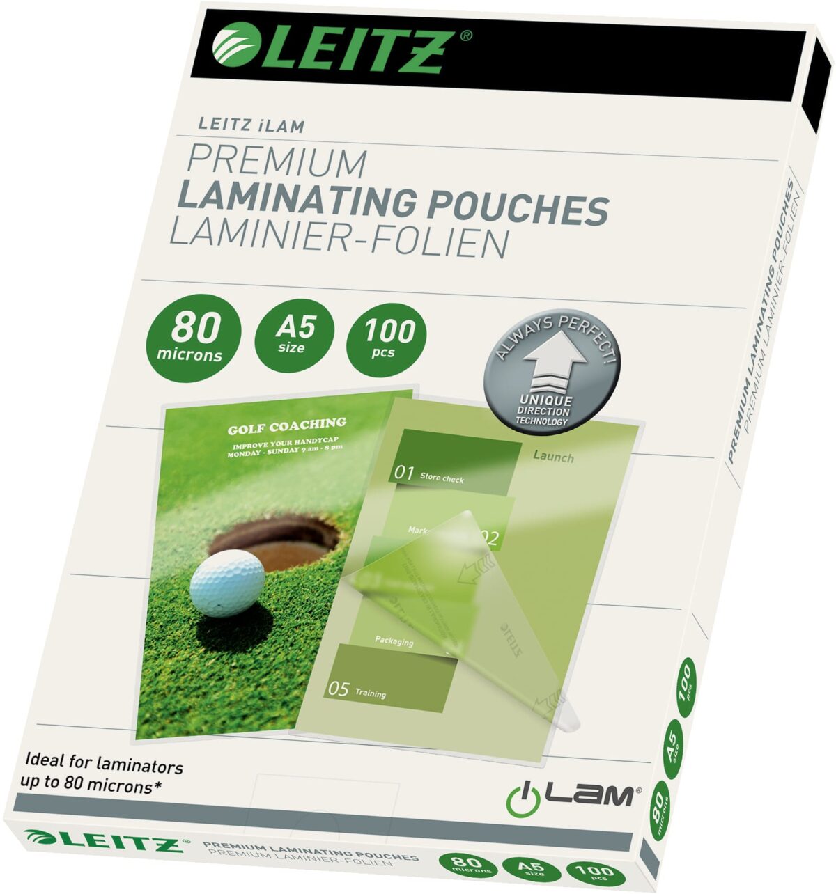 LEITZ Laminiertasche A5 74920000 glanz, 80my 100 Stk – Hochwertig & günstig bei ShopDeca