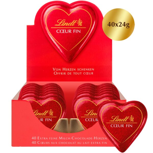 LINDT Herz 461008 Milch 40x24g