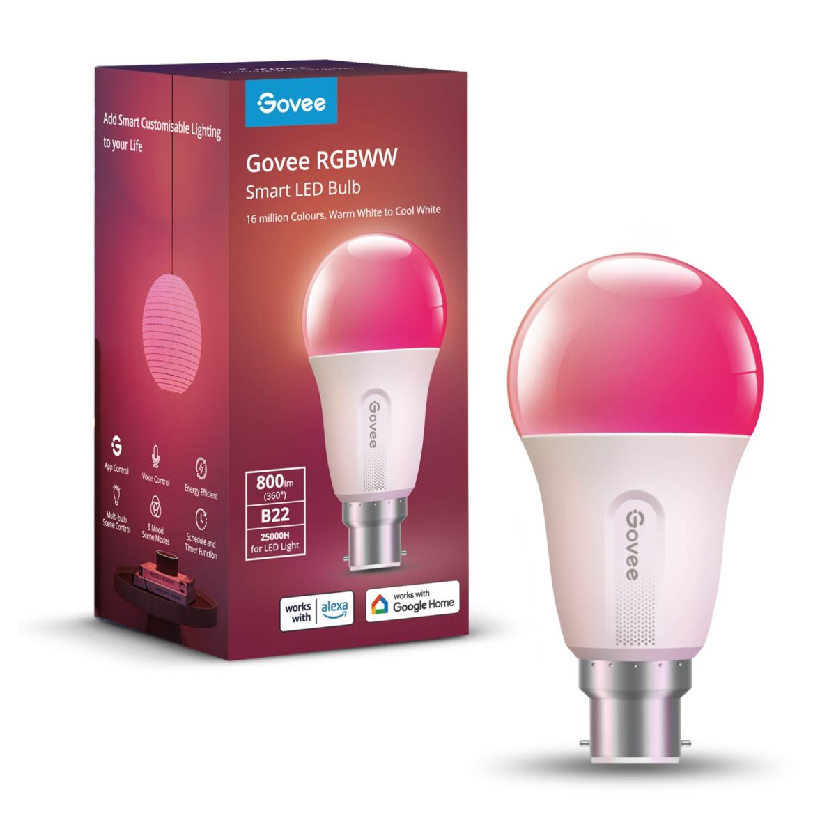 GOVEE Smart LED Leuchtmittel E27 H6004CC1 Wifi & Bluetooth