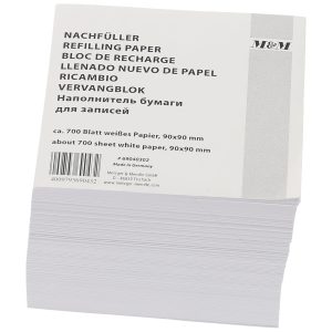 M&M Ersatzzettel Zettelbox 9x9cm 69040302 weiss 700 Blatt