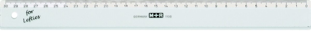 M+R Flachlineal 30cm 11300090 transparent, für Linkshänder – Hochwertig & günstig bei ShopDeca