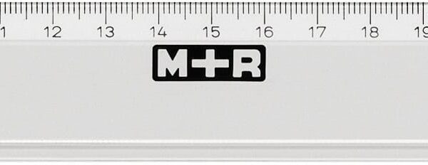 M+R Schullineal,schmal 30cm 711300000 klar, Skala Kunststoff