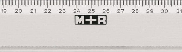 M+R Lineal,schmal 50cm 711500000 geprägte Skala Kunststoff