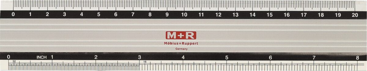 M+R Metall-Lineal 20cm 718200000 skaliert Alu – Hochwertig & günstig bei ShopDeca