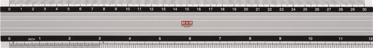 M+R Metall-Lineal 30cm 718300000 skaliert Alu – Hochwertig & günstig bei ShopDeca