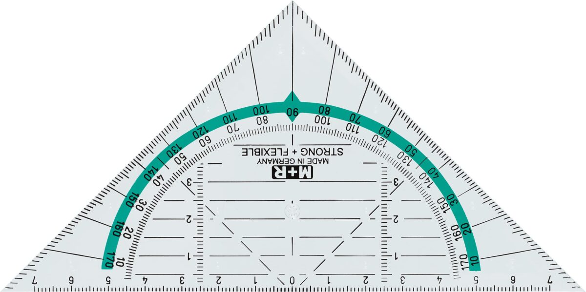 M+R Geodreieck 16cm 723170300 glasklar, bruchfest – Hochwertig & günstig bei ShopDeca