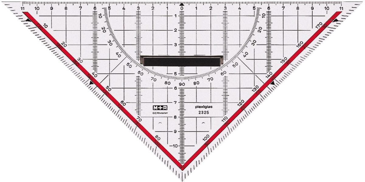 M+R Geometriedreieck 22cm 723230100 abnehmbarer Griff Acryl – Hochwertig & günstig bei ShopDeca