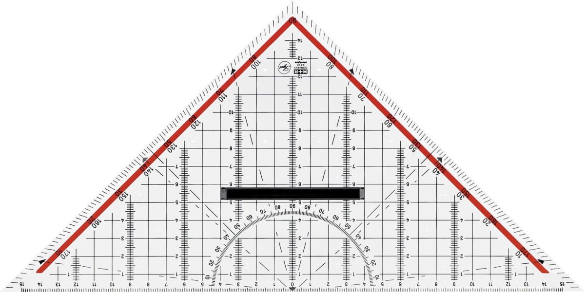 M+R Geometriedreieck 30cm 723320100 abnehmbarer Griff Acryl – Hochwertig & günstig bei ShopDeca