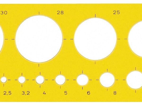 M+R Kreisschablone 1-32mm 85030670 gelb-transparent