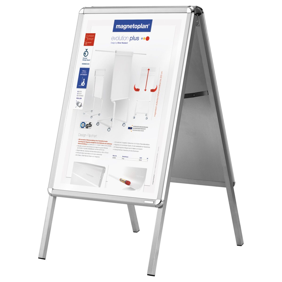 MAGNETOPLAN Plakatständer DIN A2 00015 mit Klapprahmen 465x642mm – Hochwertig & günstig bei ShopDeca