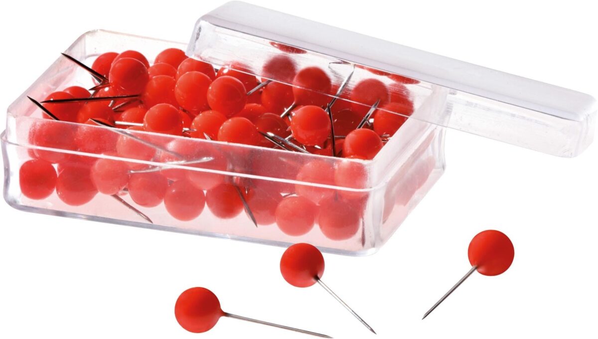 MAGNETOPLAN Pinwand-Nadeln 111165006 rot, 6x19mm 100 Stück – Hochwertig & günstig bei ShopDeca