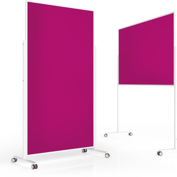 MAGNETOPLAN Design-Moderatorentafel VP 1181118 Filz, pink 1000x1800mm
