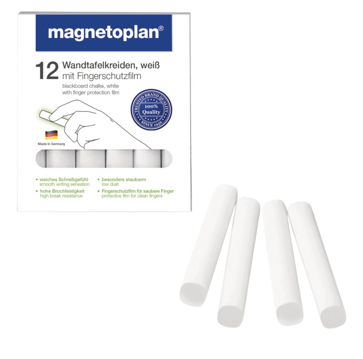 MAGNETOPLAN Kreide abgerundet 12307 weiss 12 Stück – Hochwertig & günstig bei ShopDeca