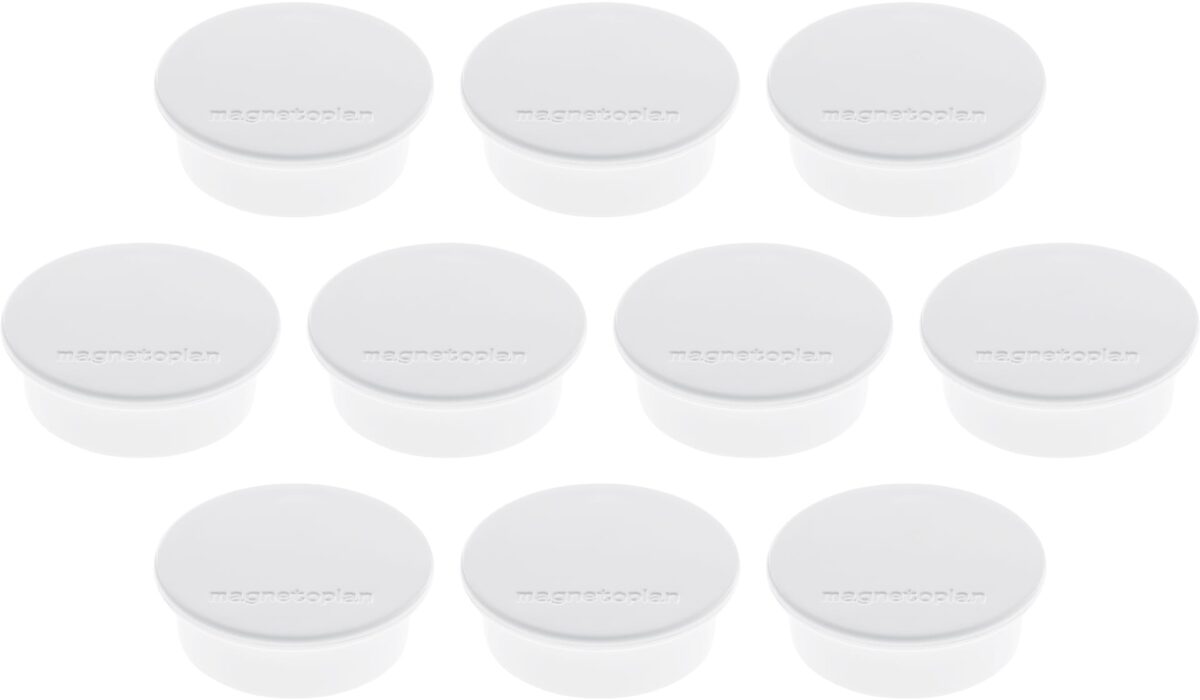 MAGNETOPLAN Magnet Discofix Color 40mm 1662000 weiss, ca. 2.2 kg 10 Stk. – Hochwertig & günstig bei ShopDeca