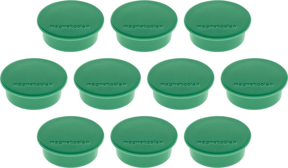 MAGNETOPLAN Magnet Discofix Color 40mm 1662005 grün, ca. 2.2 kg 10 Stk. – Hochwertig & günstig bei ShopDeca
