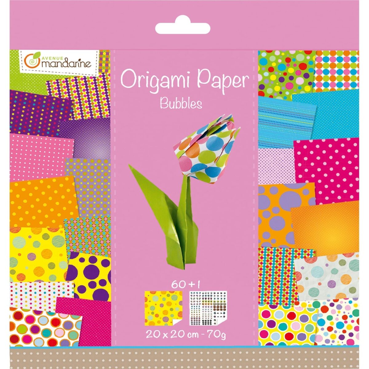 MANDARINE Origamipapier 20x20cm 52506O Bubbles 70g 60 Blatt – Hochwertig & günstig bei ShopDeca