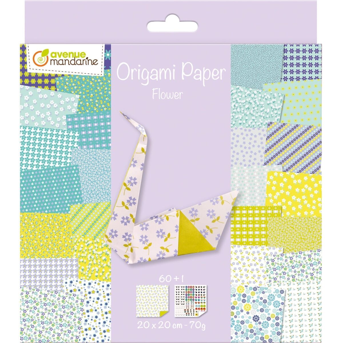 MANDARINE Origamipapier 20x20cm 52507O Flowers 70g 60 Blatt – Hochwertig & günstig bei ShopDeca