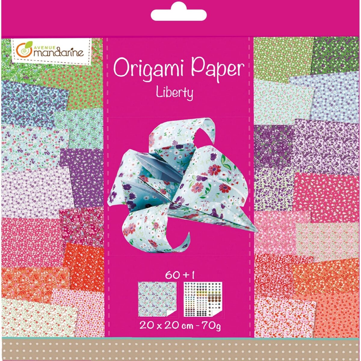 MANDARINE Origamipapier 20x20cm 52509O Liberty 70g 60 Blatt – Hochwertig & günstig bei ShopDeca