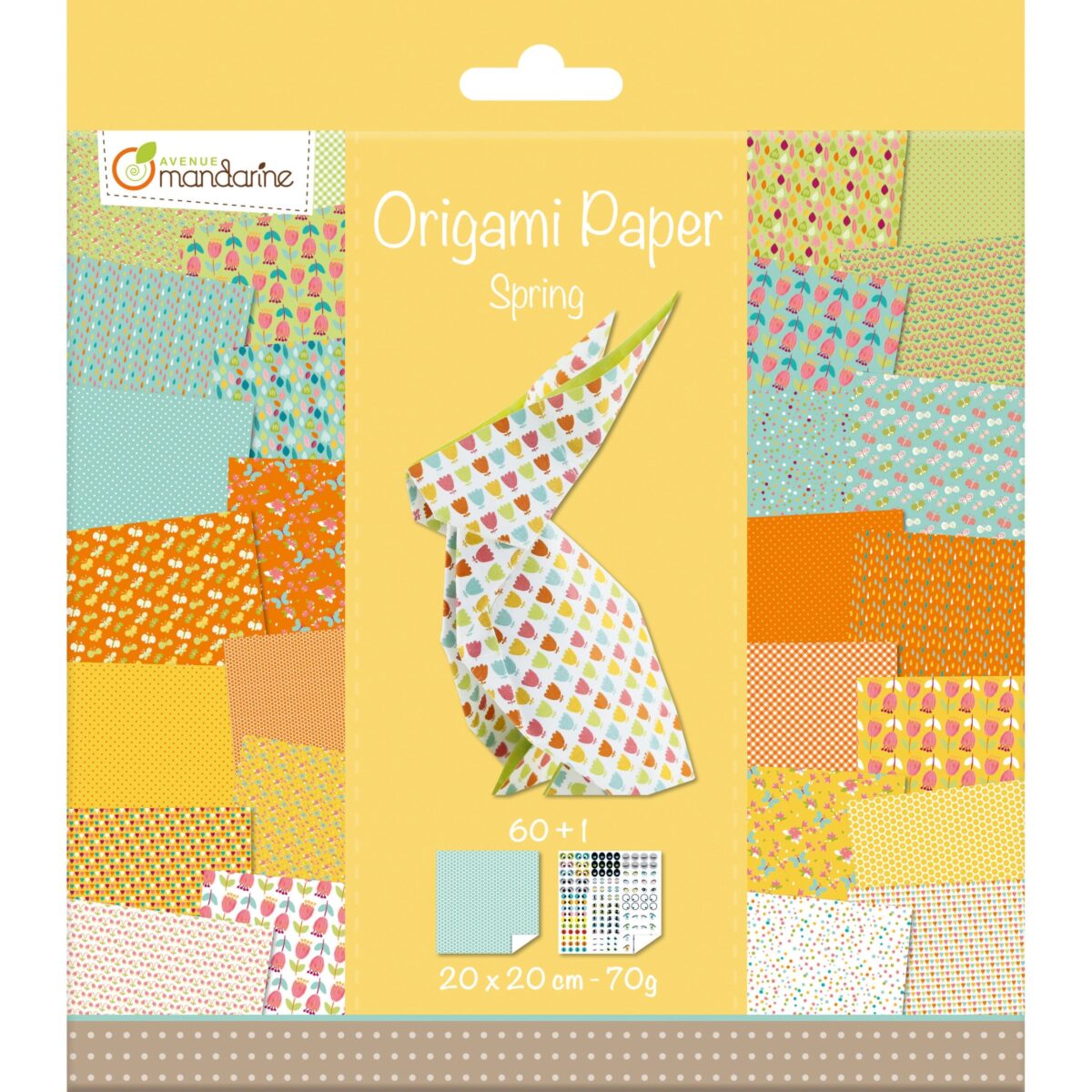MANDARINE Origamipapier 20x20cm OR505O Frühling 70g 60 Blatt – Hochwertig & günstig bei ShopDeca