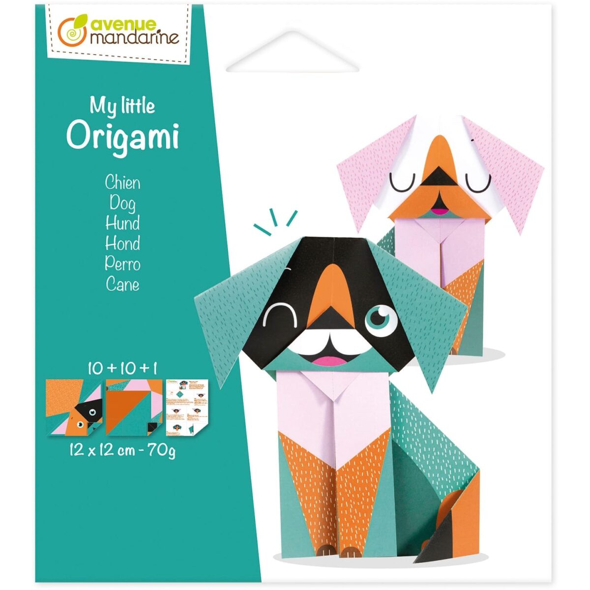 MANDARINE Origamipapier 12x12cm OR509C Mon petit Hund 20 Blatt – Hochwertig & günstig bei ShopDeca