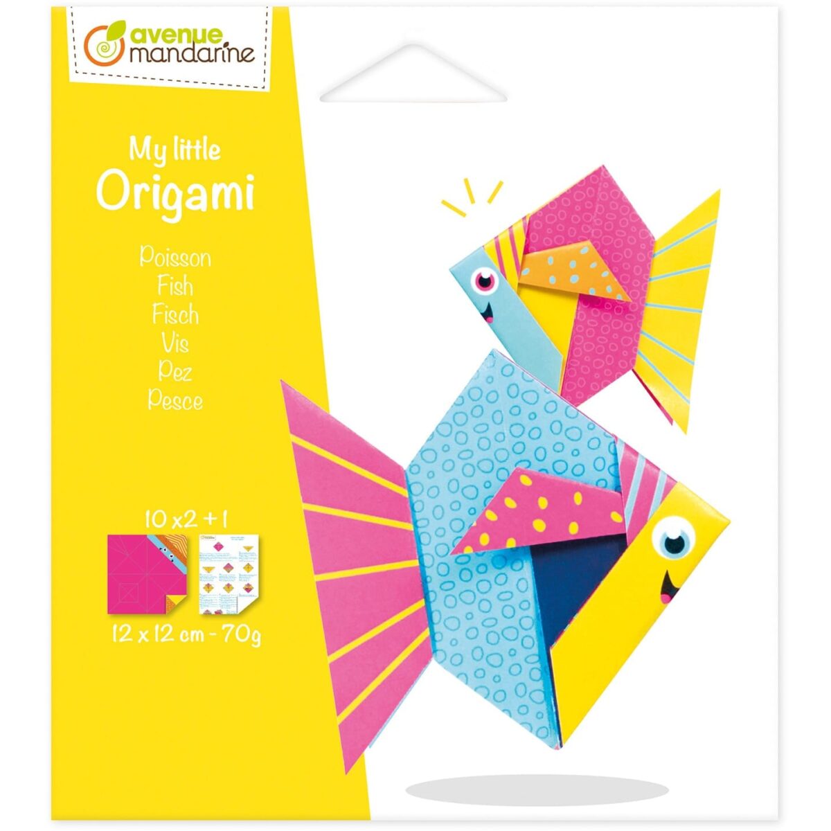 MANDARINE Origamipapier 12x12cm OR510C Mon petit Fisch 20 Blatt – Hochwertig & günstig bei ShopDeca
