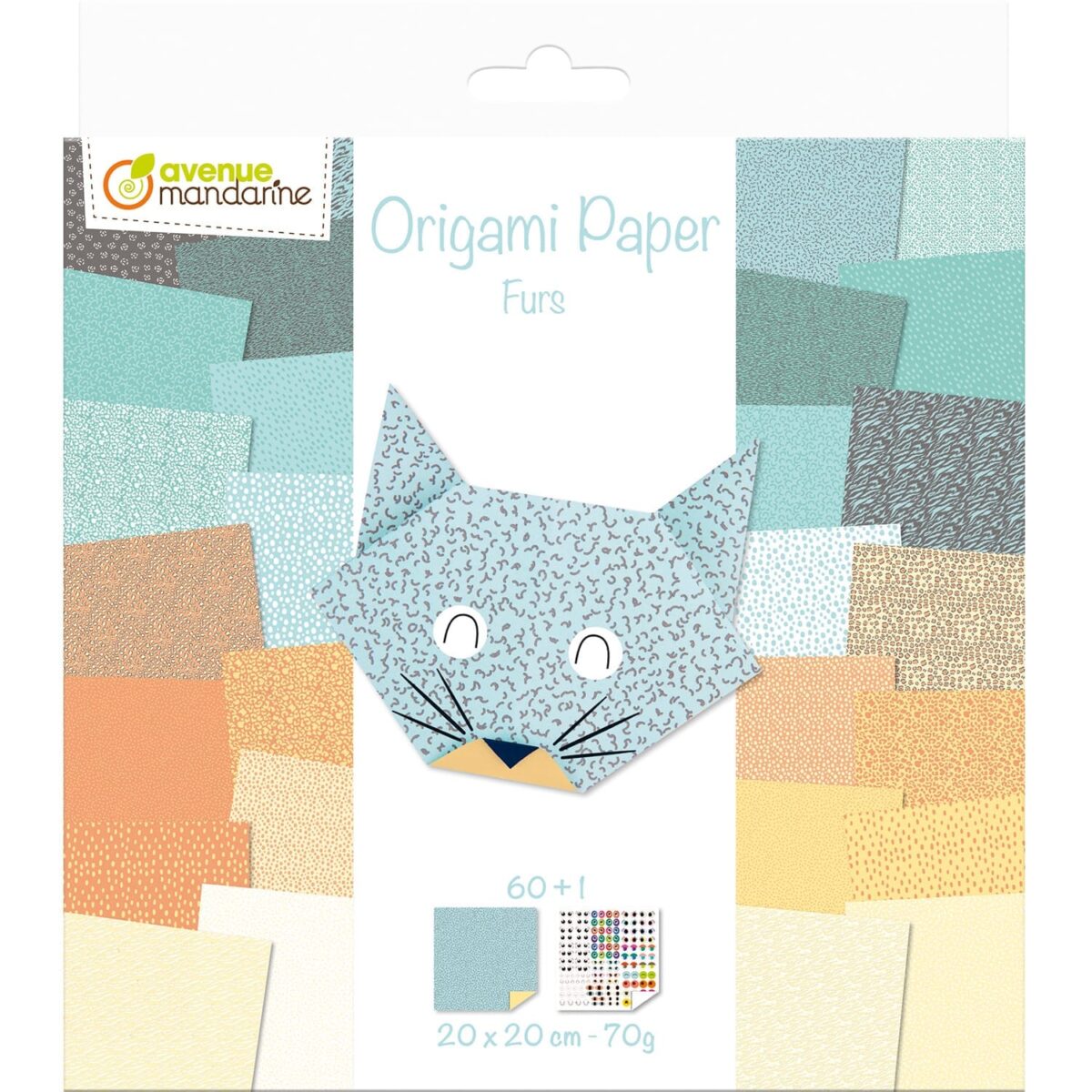 MANDARINE Origamipapier 20x20cm OR513C Fell 70g 60 Blatt – Hochwertig & günstig bei ShopDeca