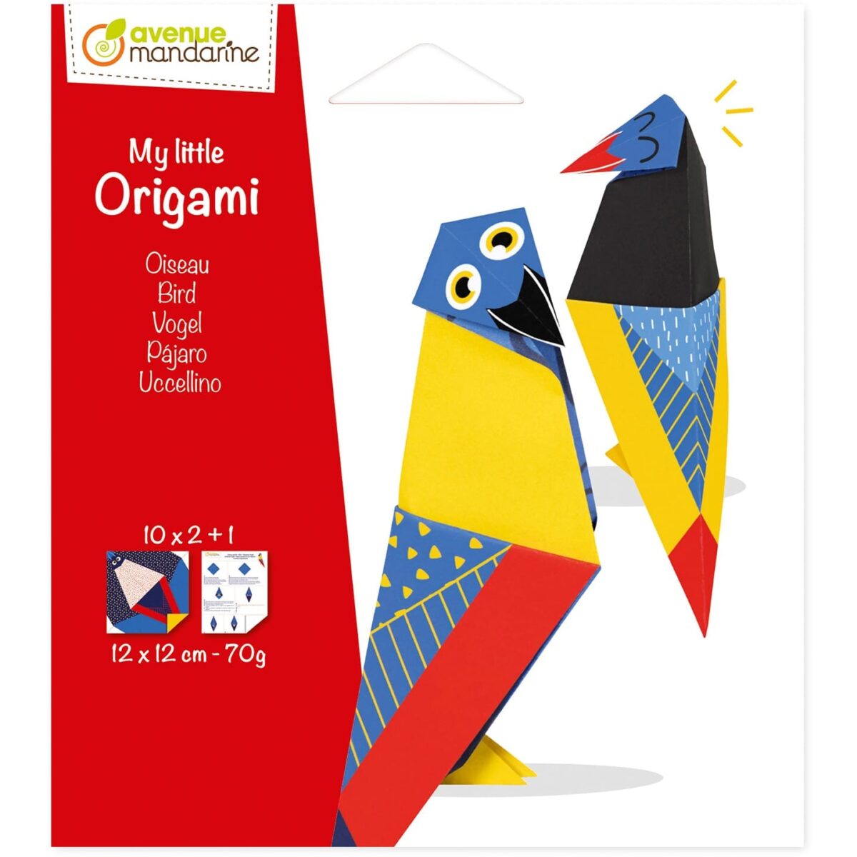 MANDARINE Origamipapier 12x12cm OR516C Vogel 70g 20 Blatt – Hochwertig & günstig bei ShopDeca