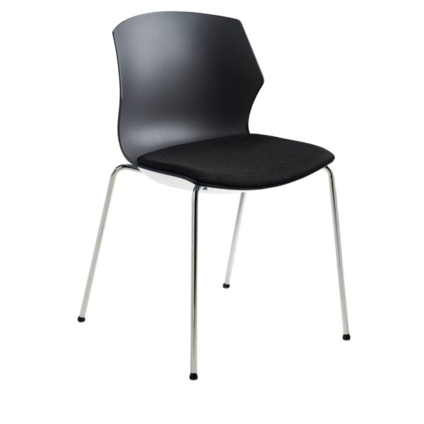 MAYER Besucherstuhl OvaLounge 25110101 schwarz/chrome