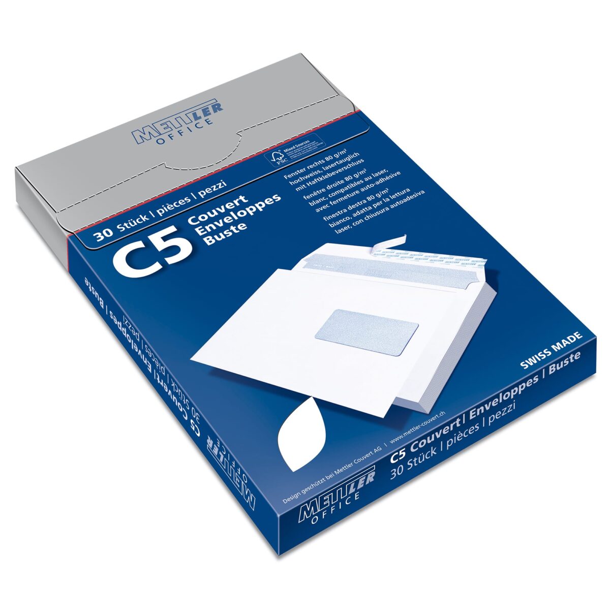 METTLER Couvert Fenster rechts C5 8064-100-S30 100g, hochweiss, Kleber 30 Stk – Hochwertig & günstig bei ShopDeca