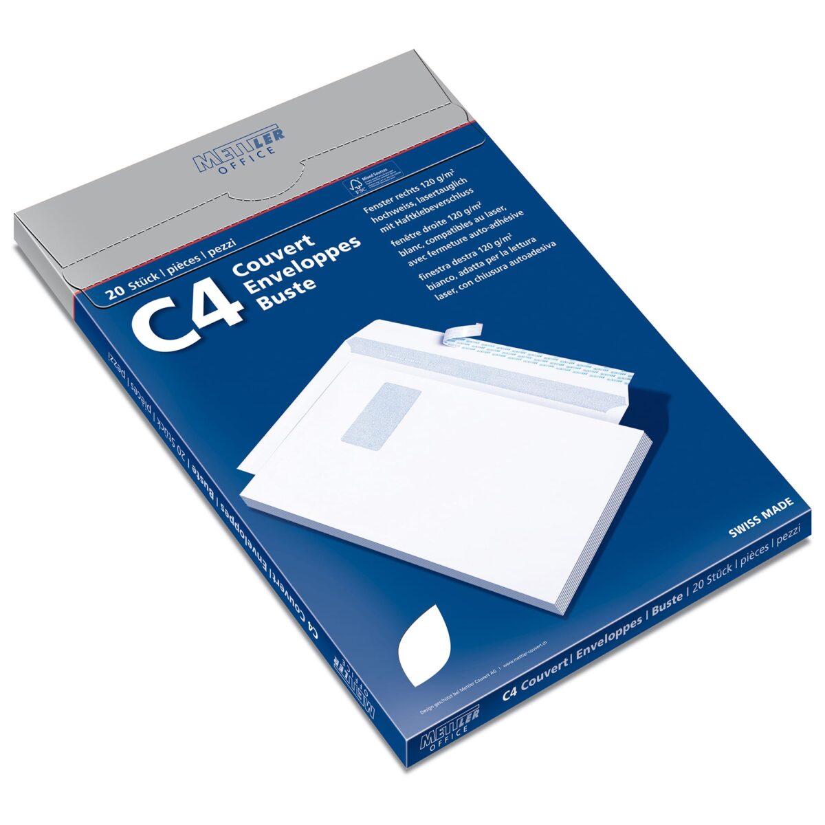 METTLER Couvert Fenster rechts C4 9064-120-S20 120g,hochweiss,Kleber 20 Stk. – Hochwertig & günstig bei ShopDeca