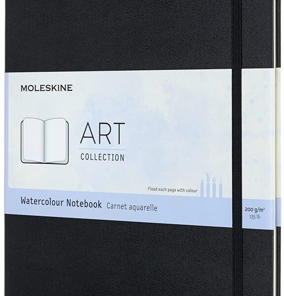 MOLESKINE Aquarell-Notizbuch HC A4 626758 schwarz, 60 Seiten