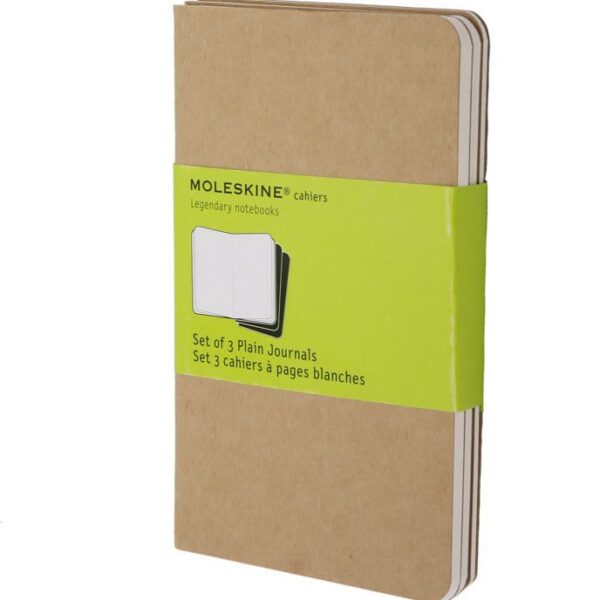 MOLESKINE Notizheft Cahier A6 704949 blanko, natur 3 Stück