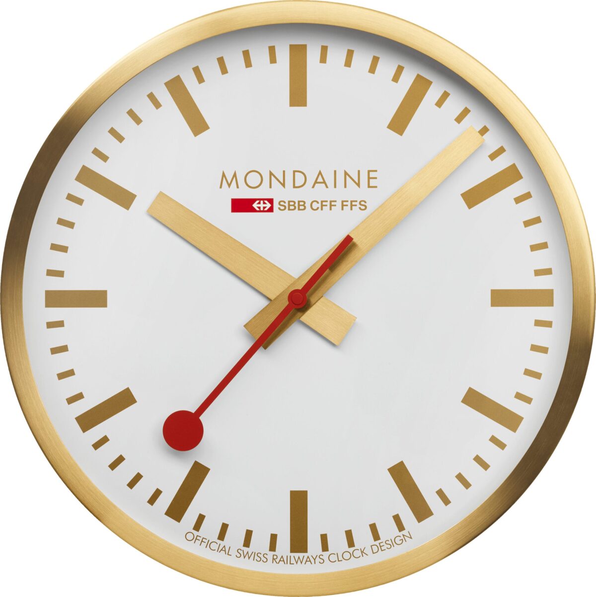 MONDAINE Wanduhr 250mm A990.18SBG weiss/gold – Hochwertig & günstig bei ShopDeca